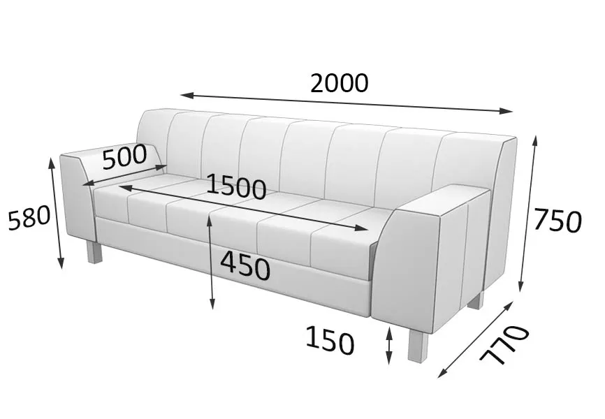 Диван трехместный ФЛАГМАН FL3-2 фото 0