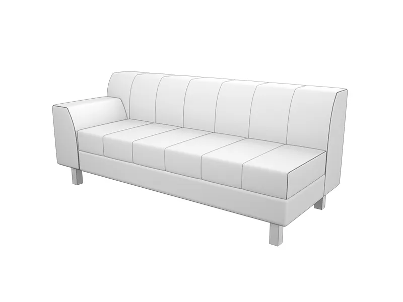 Секция трехместная с прав. подлокотником ФЛАГМАН FL3R-1 фото 0