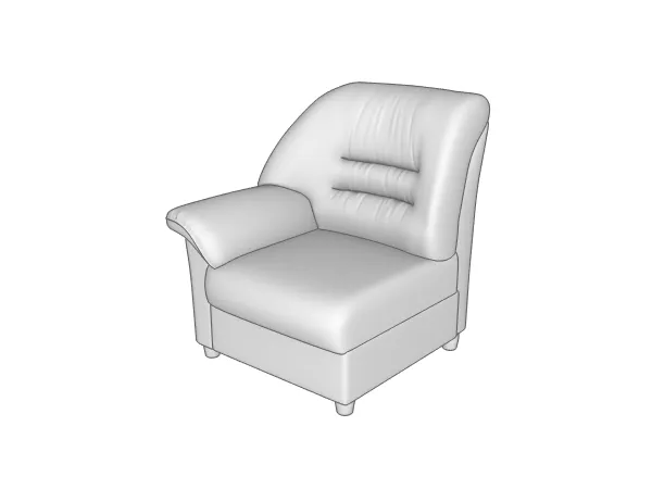 Секция 1-местная  с прав. подлокотником Премьер P1R/L фото 2